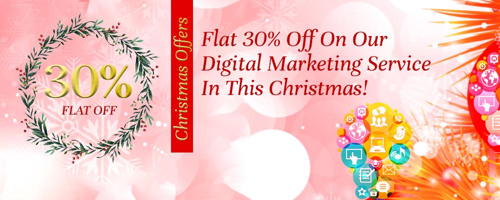Flat 30% off on Our Digital Marketing Service in This Christmas!